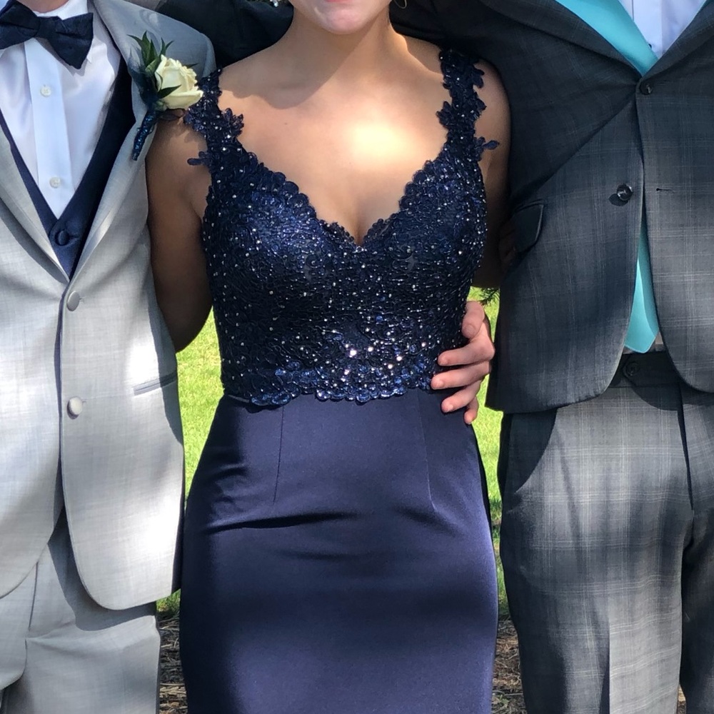 Navy prom dress